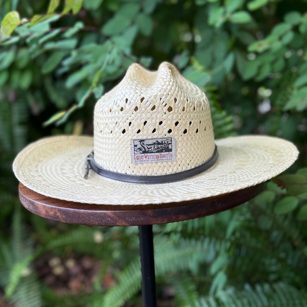 Vintage 1990’s Great Western Boot Co Straw Hat – Size 7